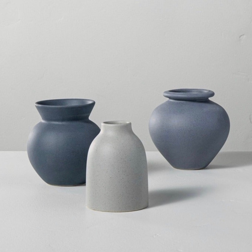 Hearth & Hand with Magnolia 3ct Assorted  Ceramic Bud Vases 4”